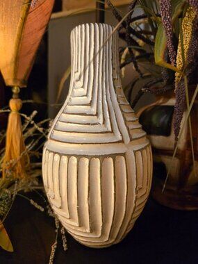West Elm Heavy Ribbed Stoneware Vase